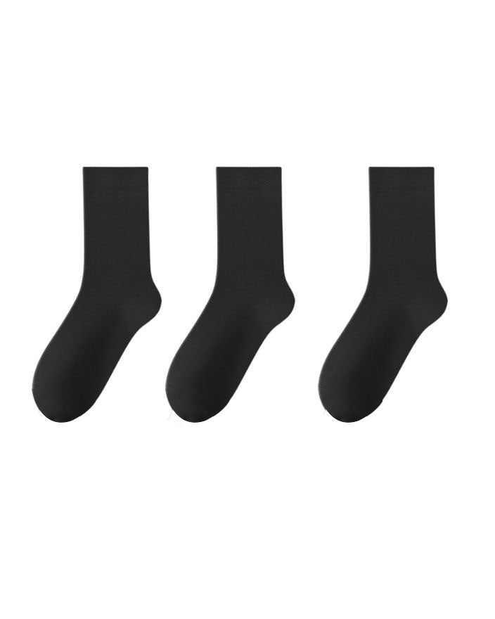 Ribbed Stacked Mid-Calf Socks (Pack of 3)