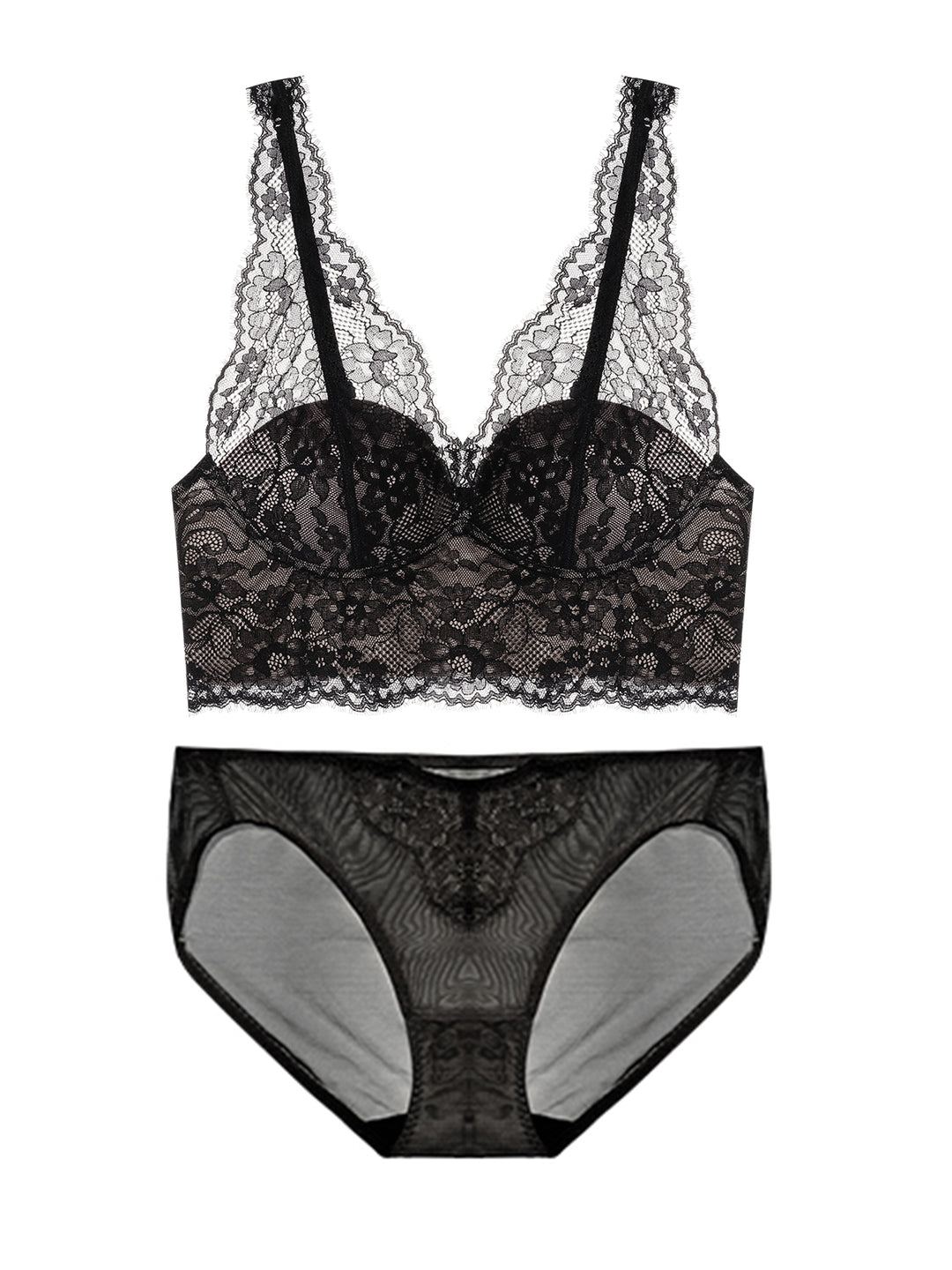 Monet's Garden Lace Padded Plunge Spacer Bra