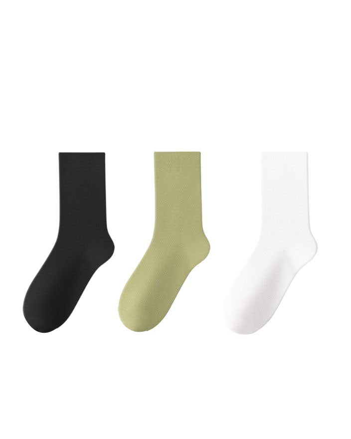 Ribbed Stacked Mid-Calf Socks (Pack of 3)