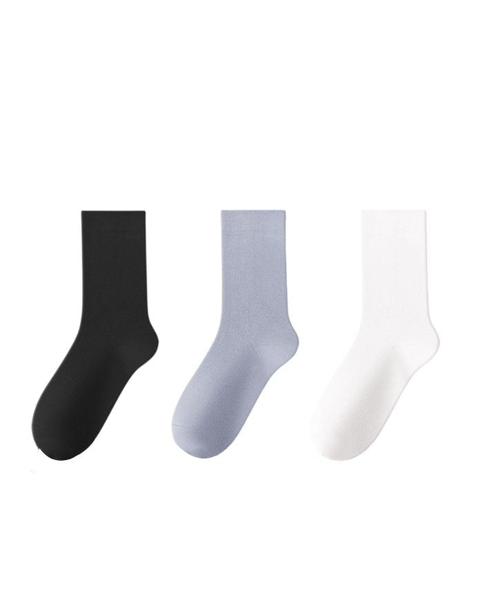 Chaussettes mi-mollet côtelées (lot de 3)