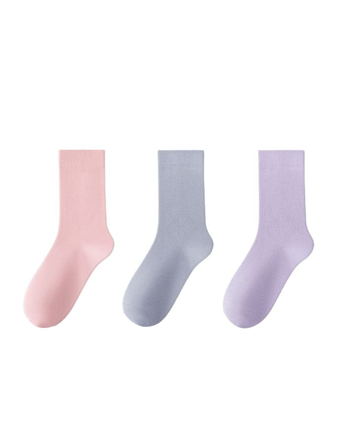 Ribbed Stacked Mid-Calf Socks (Pack of 3)